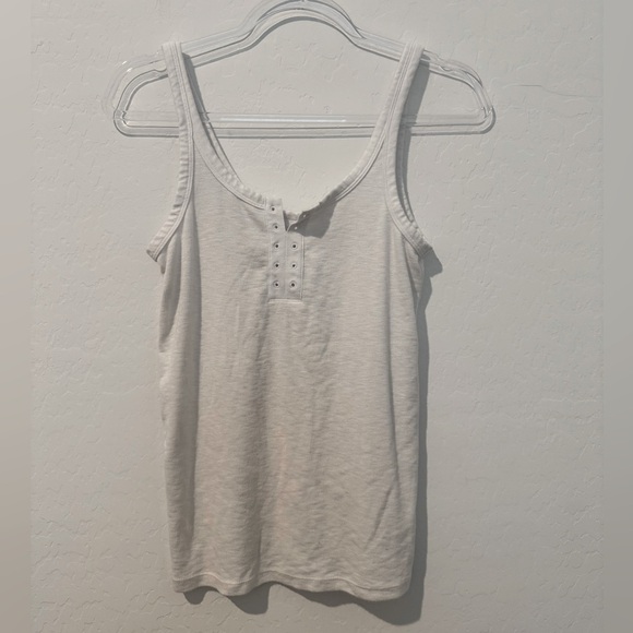 Aerie Off White Ribbed Tank Top Size Medium - Picture 1 of 5